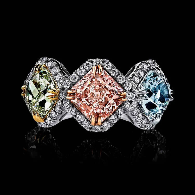 5.91ct tw Natural MultiColor Diamond Ring