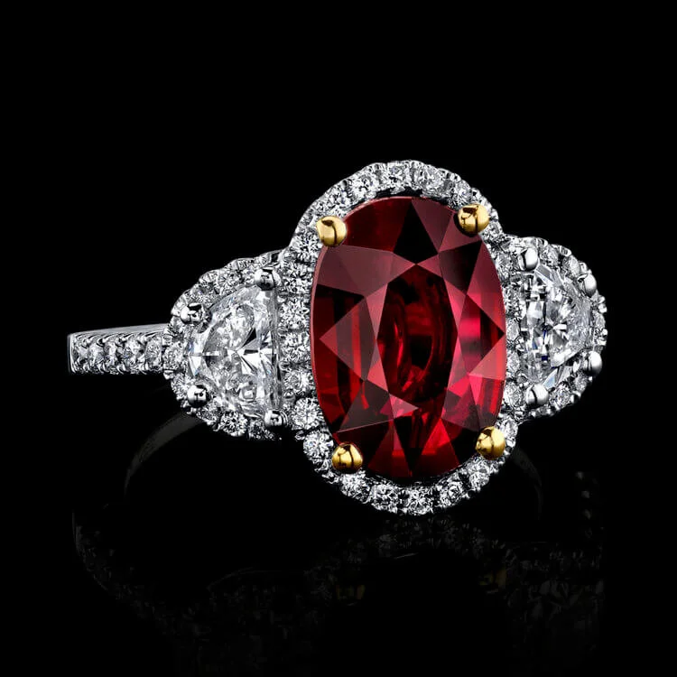 3.12ct Red Ruby Ring