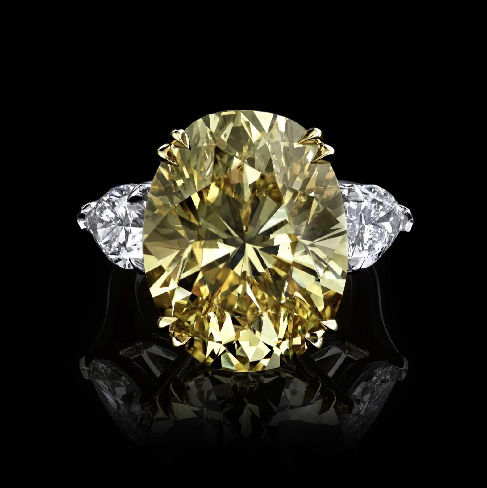 *19.09ct Natural Fancy Deep Brownish Yellow Diamond Ring - Style #RR-106