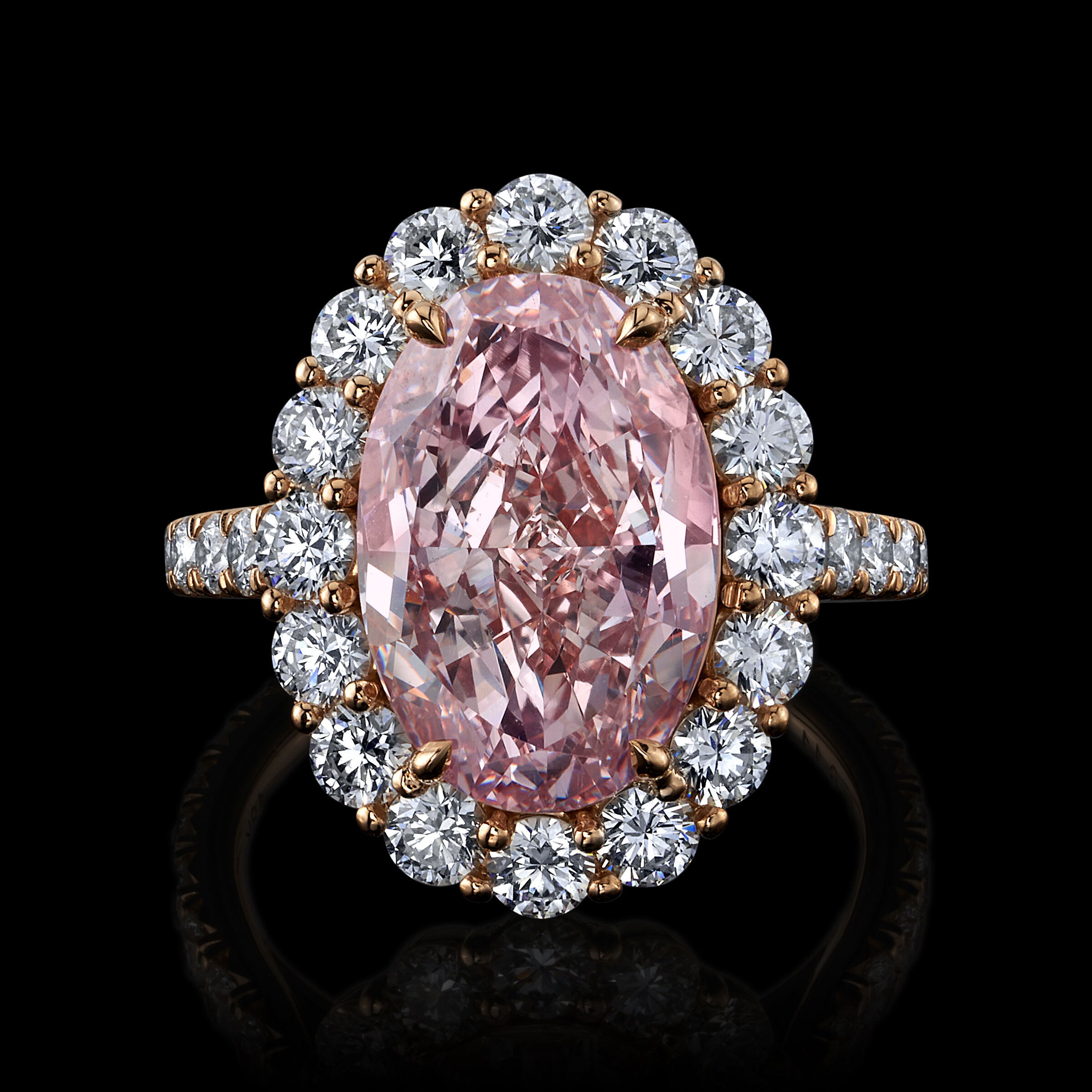 Rare. Large. Exquisite. 6.11ct Oval Fancy Pink Diamond - Style RR-160 