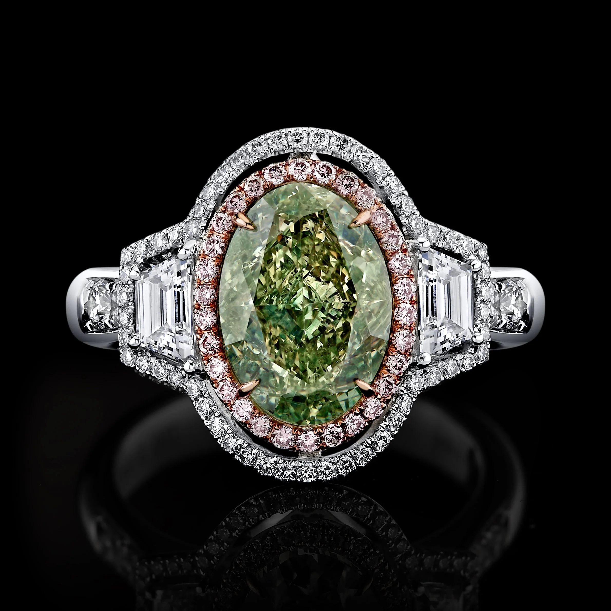 *3.19ct Oval, FLBGY, SI1 Diamond Style #R9051