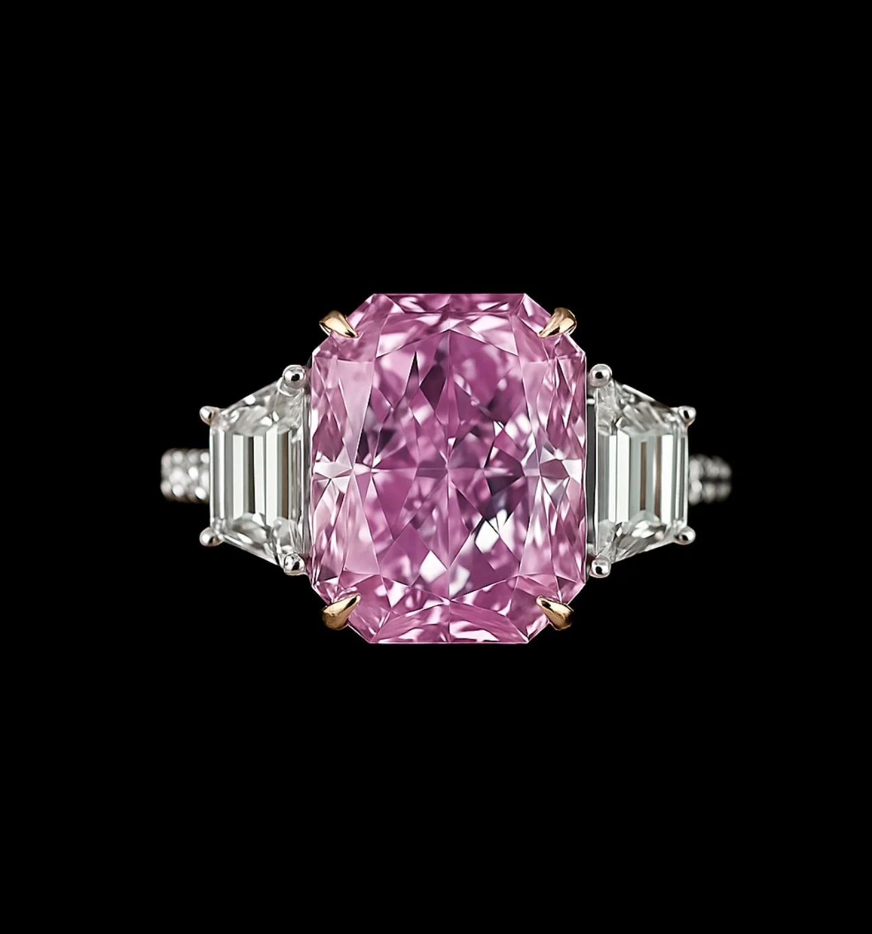 3.01ct Radiant Pink Diamond Ring - Style #R9114