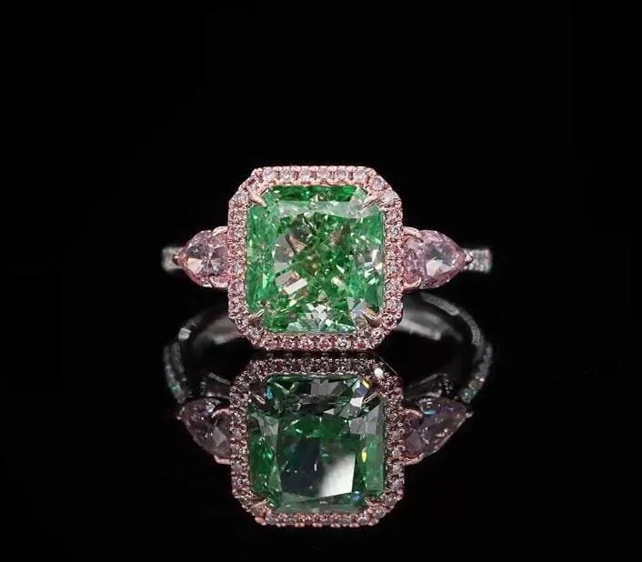 4.02ct Radiant FLGY natural Diamond, SI1 - Style # R9088