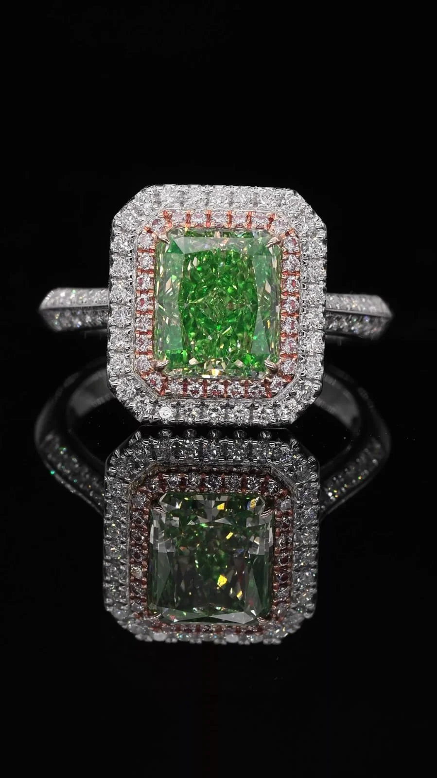 2.73ct RAD FBGY, VS1 Diamond Ring - Style #R9092