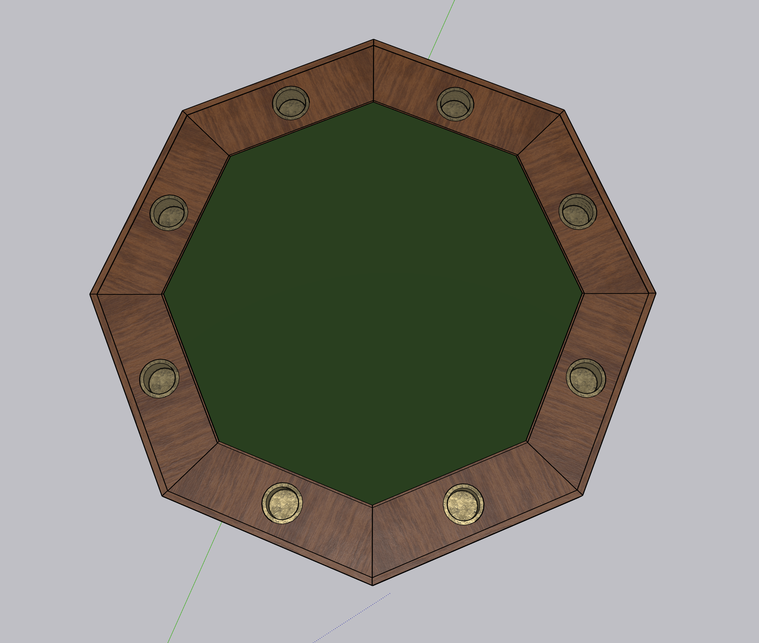 Octogon Poker Table SketchUp File