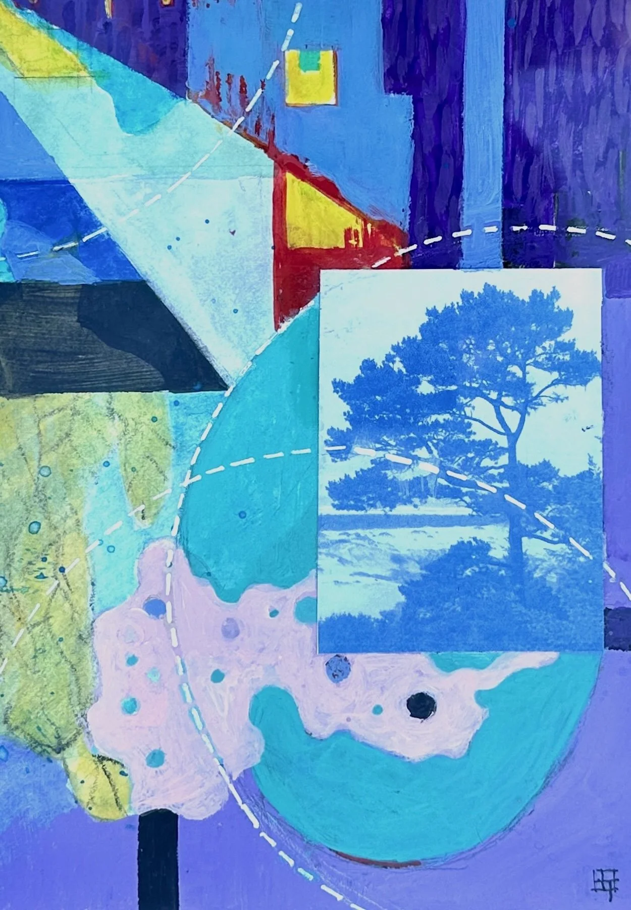 Awakening - SOLD Mixed media on paper 9 × 8 inches 2024