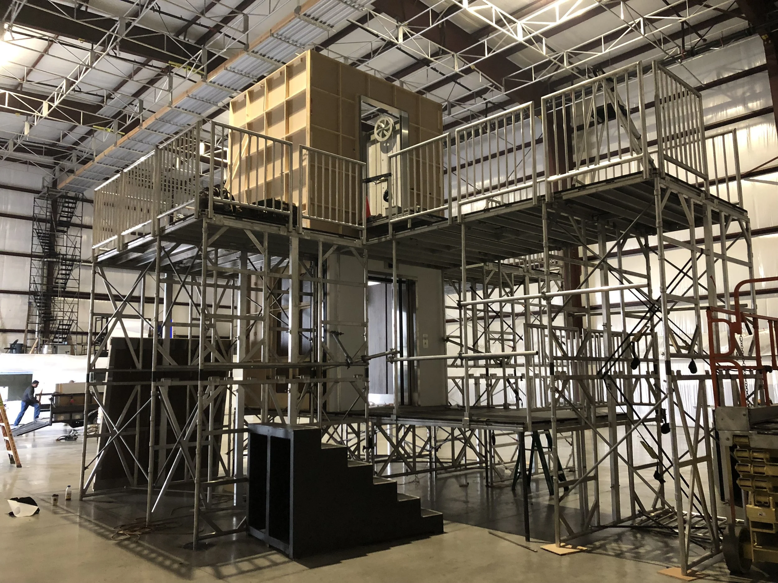 Two-Story Stage Install