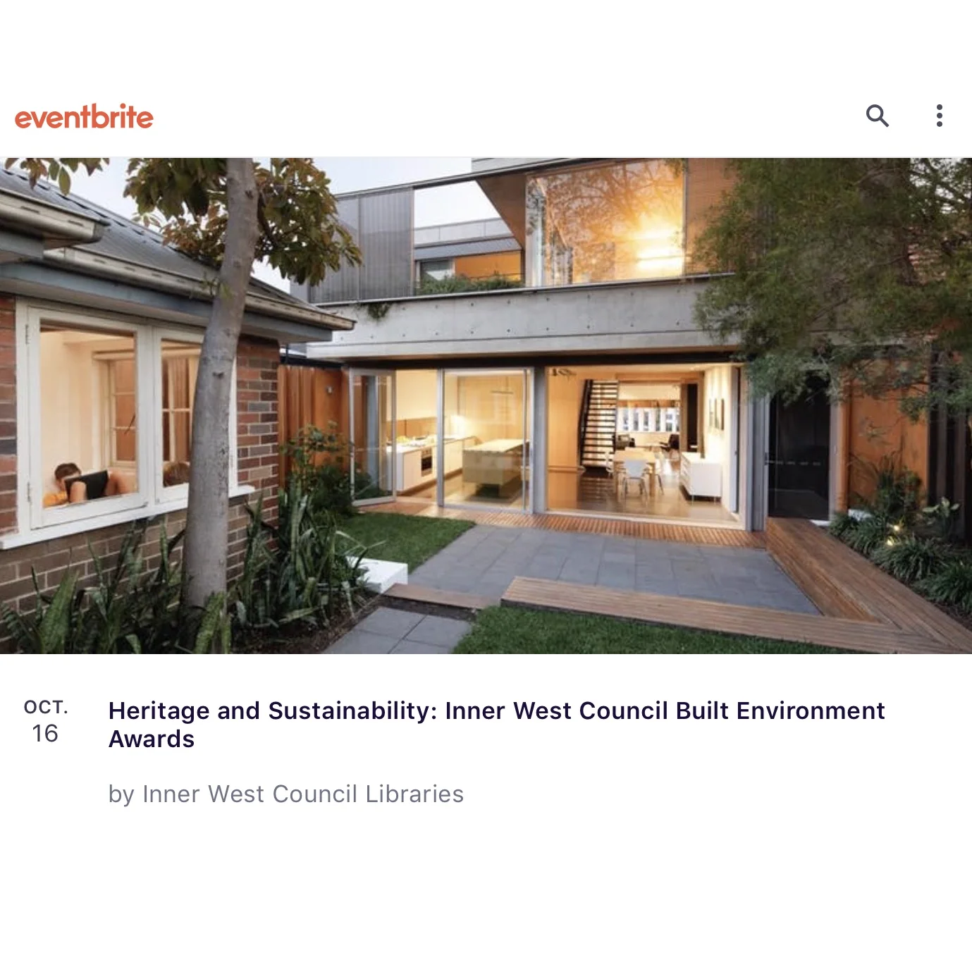 2019 INNER WEST COUNCIL SUSTAINABLE BUILDING AWARD &amp; TALK