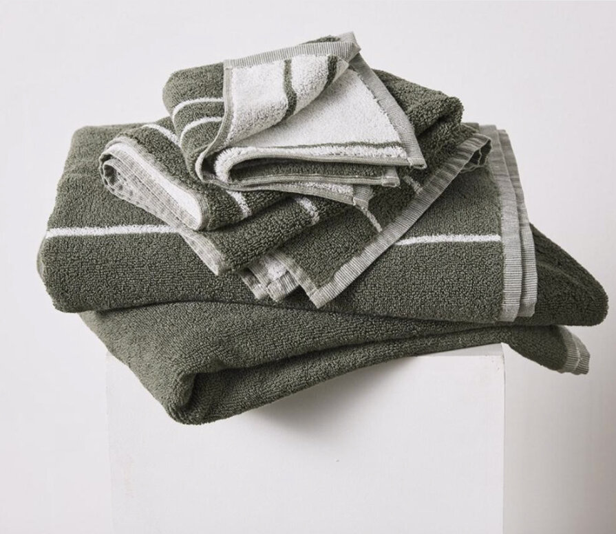 100% Organic Cotton Bath Towels in Khaki
