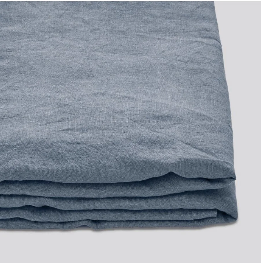 100% Linen Fitted Sheet in Lake