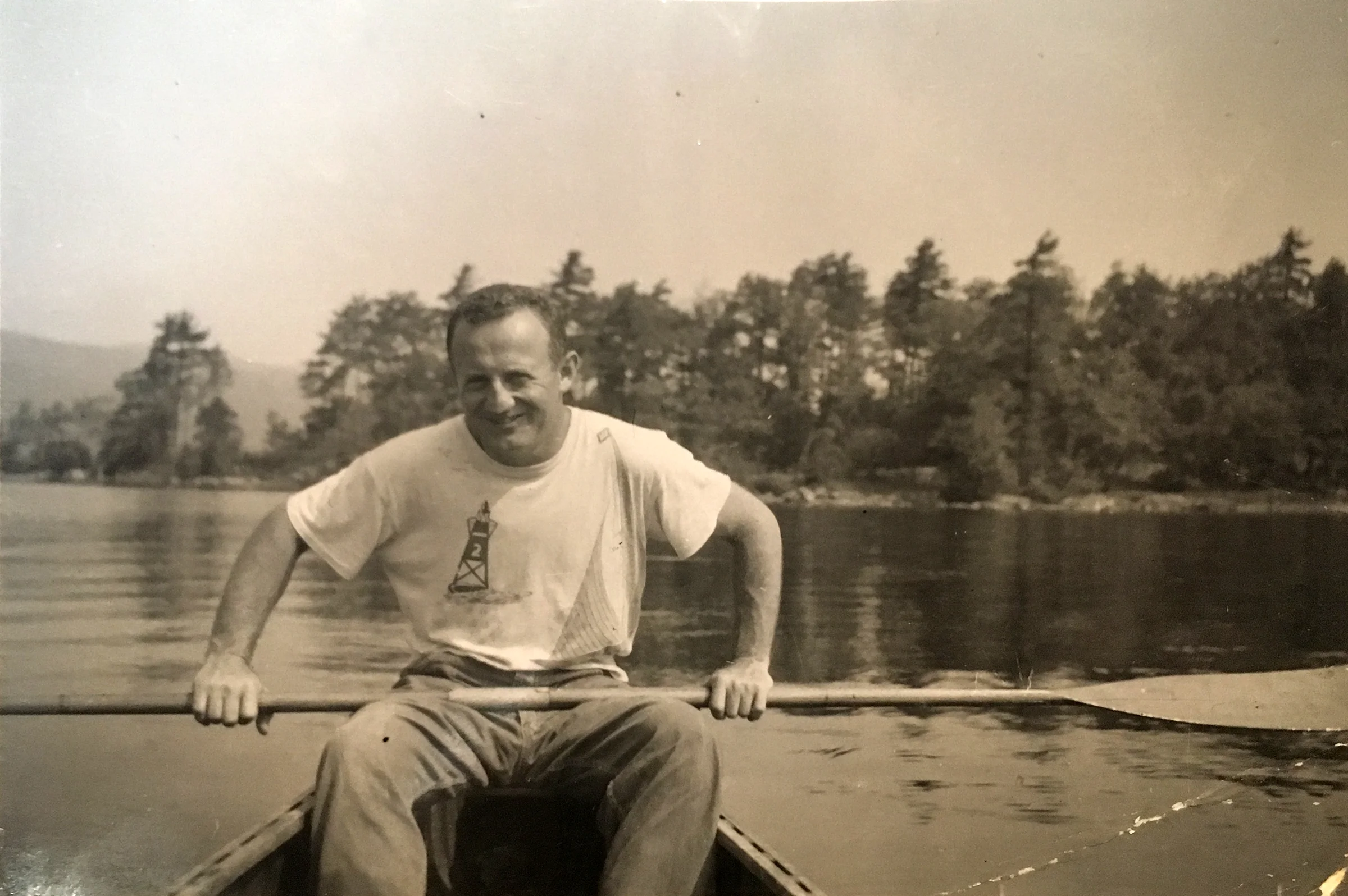 Figure 3. The author’s father, Max Snyder, on the water, circa 1955. Collection of Ellen Snyder-Grenier.