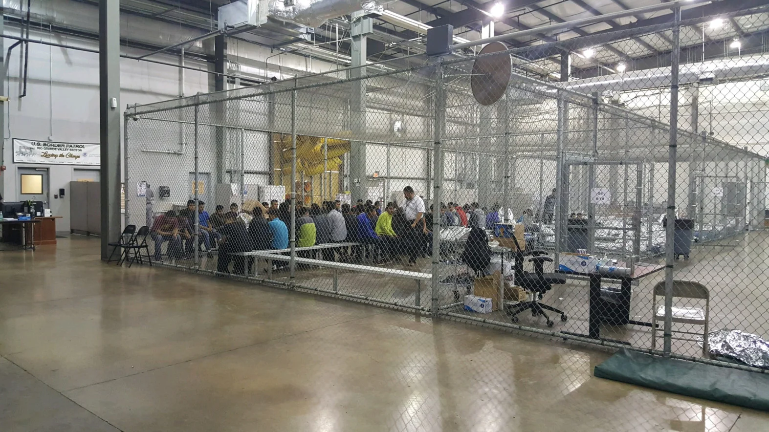 Figure 1. Detention facility in McAllen, Texas, June 17, 2019. Photograph by U.S. Customs and Border Protection via Wikimedia Commons.