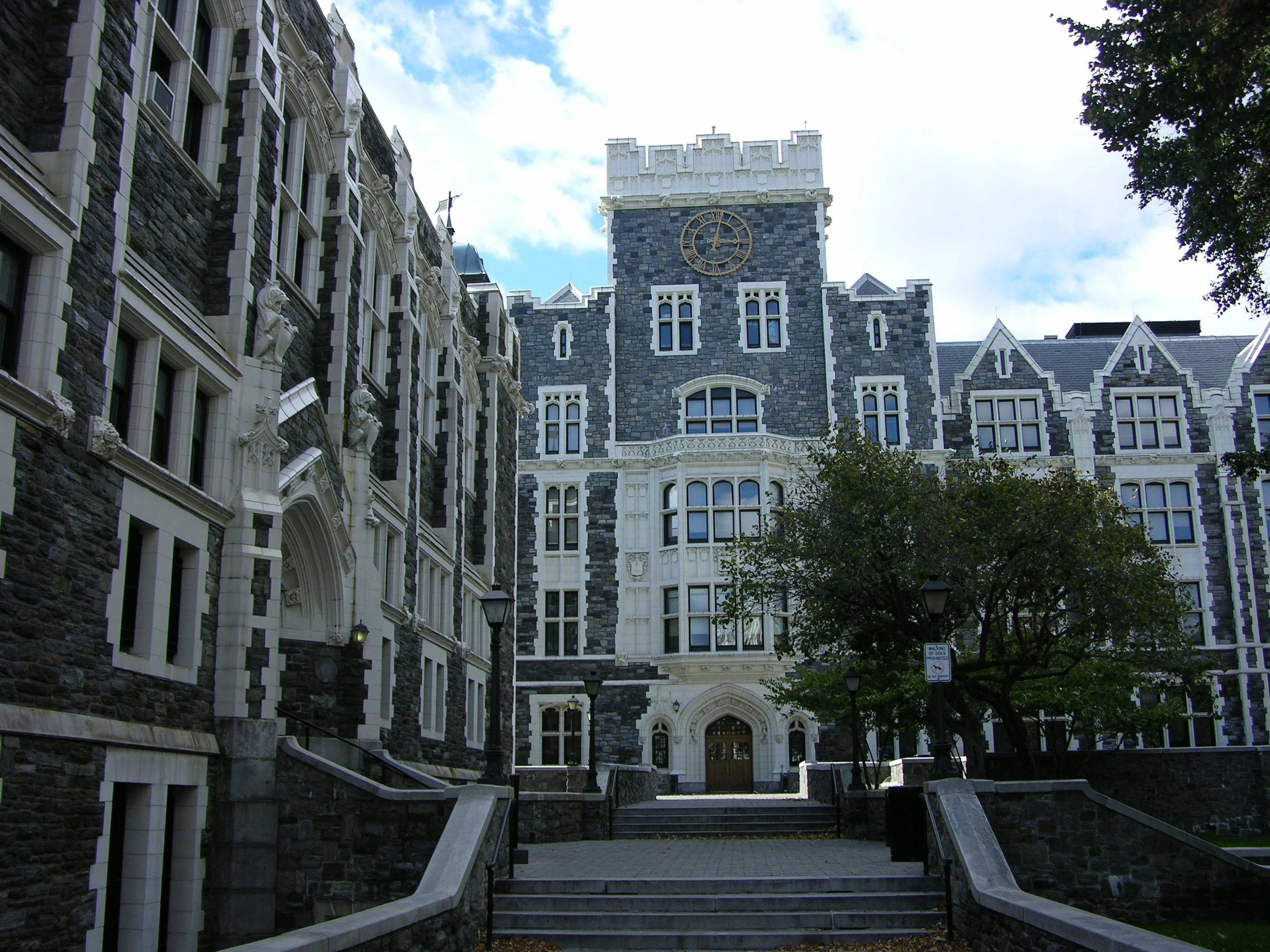 Figure 2. City College of New York, North Campus, looking west. Wingate Hall on the left, Townsend Harris Hall in the background, 2010. Courtesy of Wikimedia Commons .