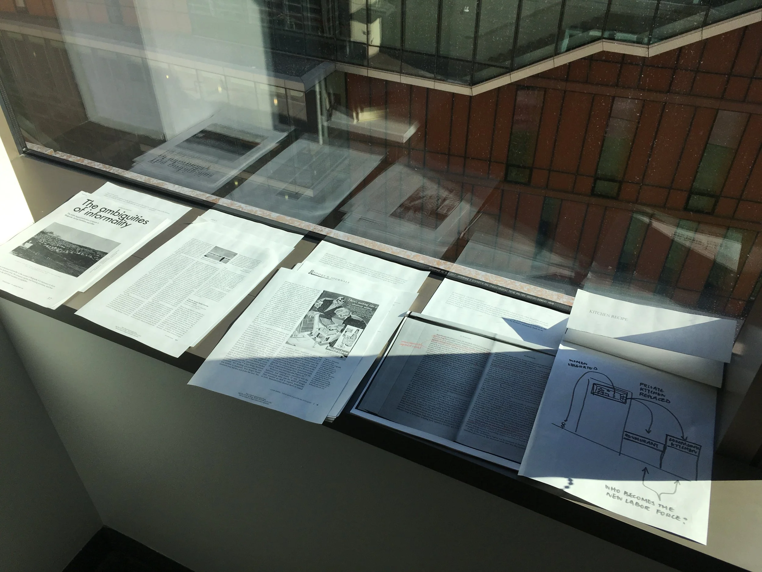 Figure 4. Eno Chen, “NYC Kitchen Models: Evolving Spaces of Domestic Resistance” exhibit, December 2018. Photograph by Anooradha Iyer Siddiqi.