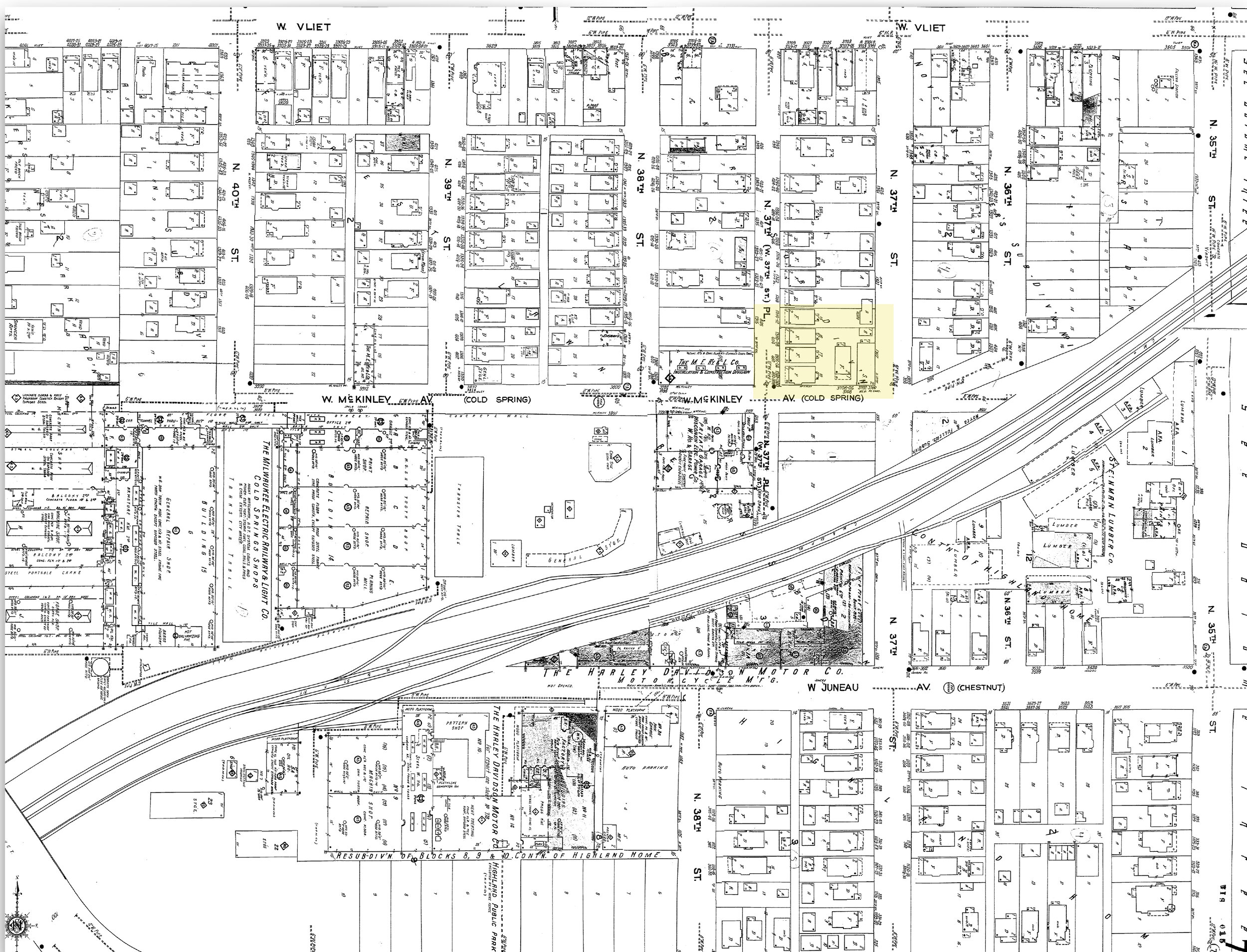  Figure 9. 1951 Sanborn Map showing the area around Foundation Park, Sanborn Map Company. Milwaukee, Wisconsin, 1951. Milwaukee 1910-Dec. 1951 vol. 7, 1927-Oct. 1949, Sheet 777, Environmental Data Resources, Inc., ProQuest, LLC., 2001–2020. 