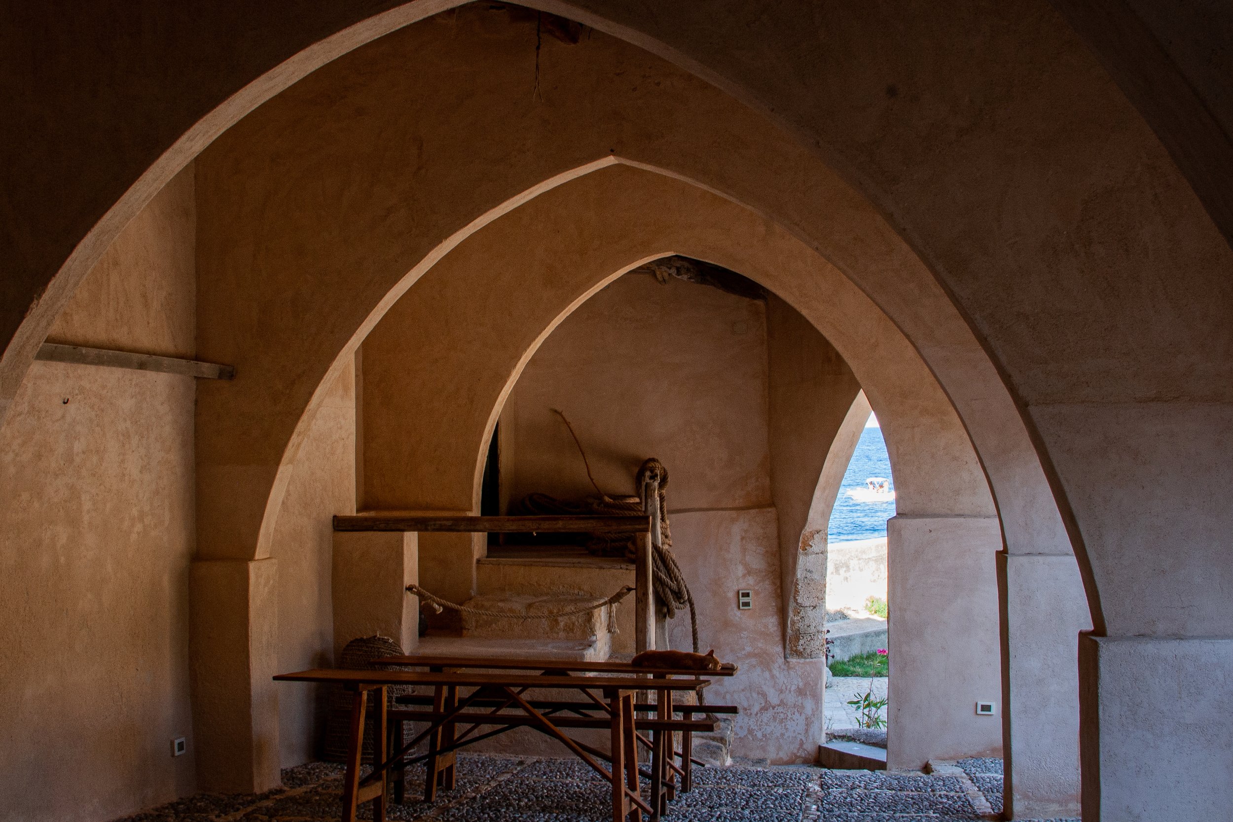  Figure 19. These archways constituted a small Loggia, a production space where workers cleaned and hung the tuna. Photograph by G. Vaccarino Gearty, 2022. 