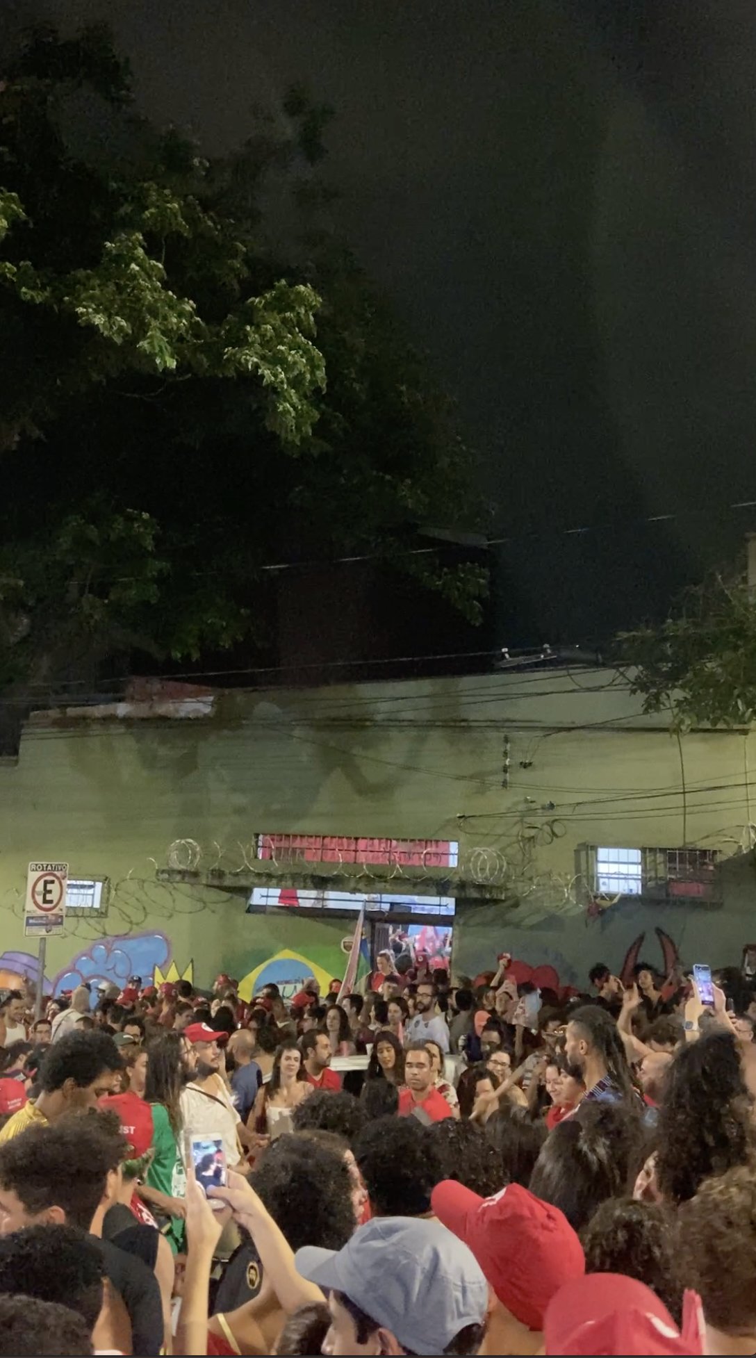  Figure 12. Various drum groups performing outside of Armazém during a celebration of Lula winning the presidency in the 2022 elections. Belo Horizonte. Photograph by Lydia Collins, 2023. 