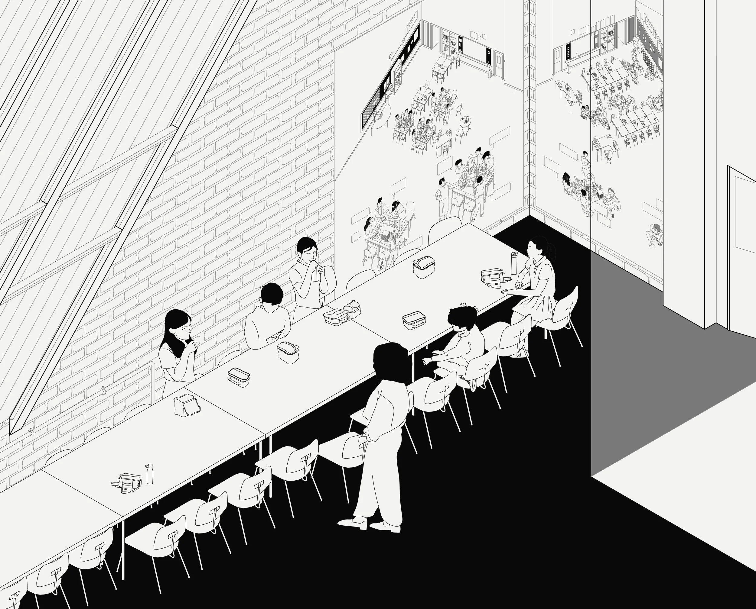 Figure 18. Drawings of Playshop exhibition at the School of Architecture at McGill University, May 2023.