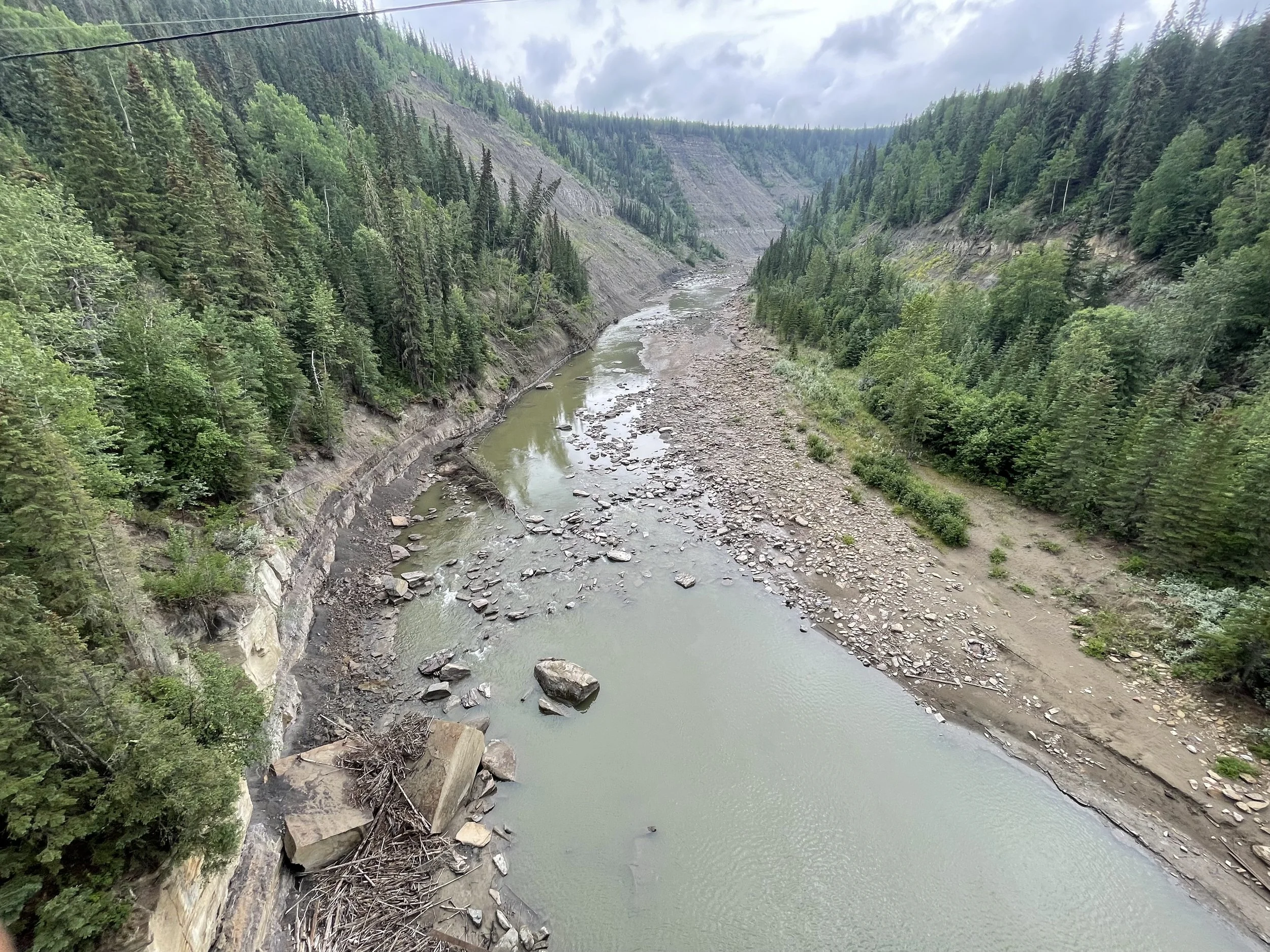  Figure 7. A view from the Old Kiskatinaw Bridge overlooking a tributary of the Peace River in northeastern British Columbia. Photograph by Desiree Valadares, 2023. 