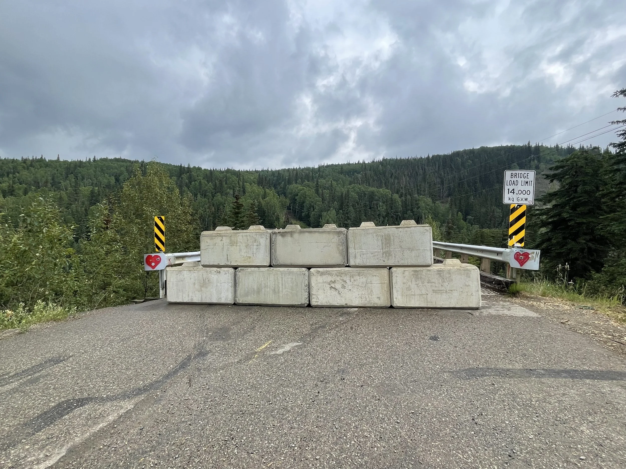  Figure 8. Deemed a hazard to vehicular traffic, the British Columbia Ministry of Transportation and Transit closed off the bridge to vehicular traffic. Photograph by Desiree Valadares, 2023. 