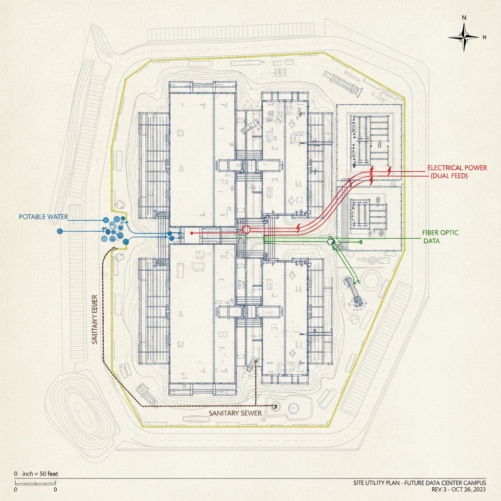 Data Center Sanitary Sewer Planning: A Guide to Utility Coordination in Florida