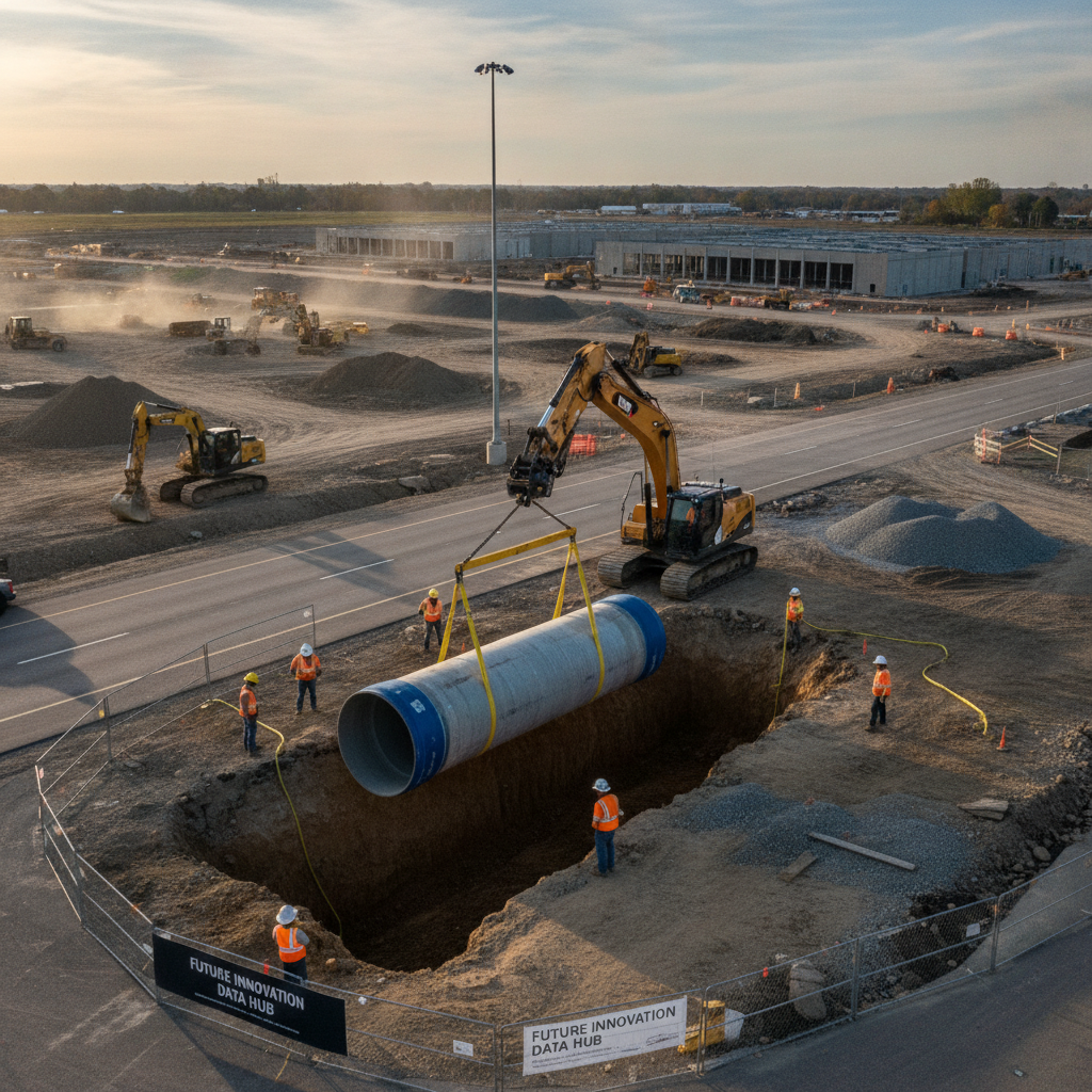 Water Main Extension Design for Data Center Campuses