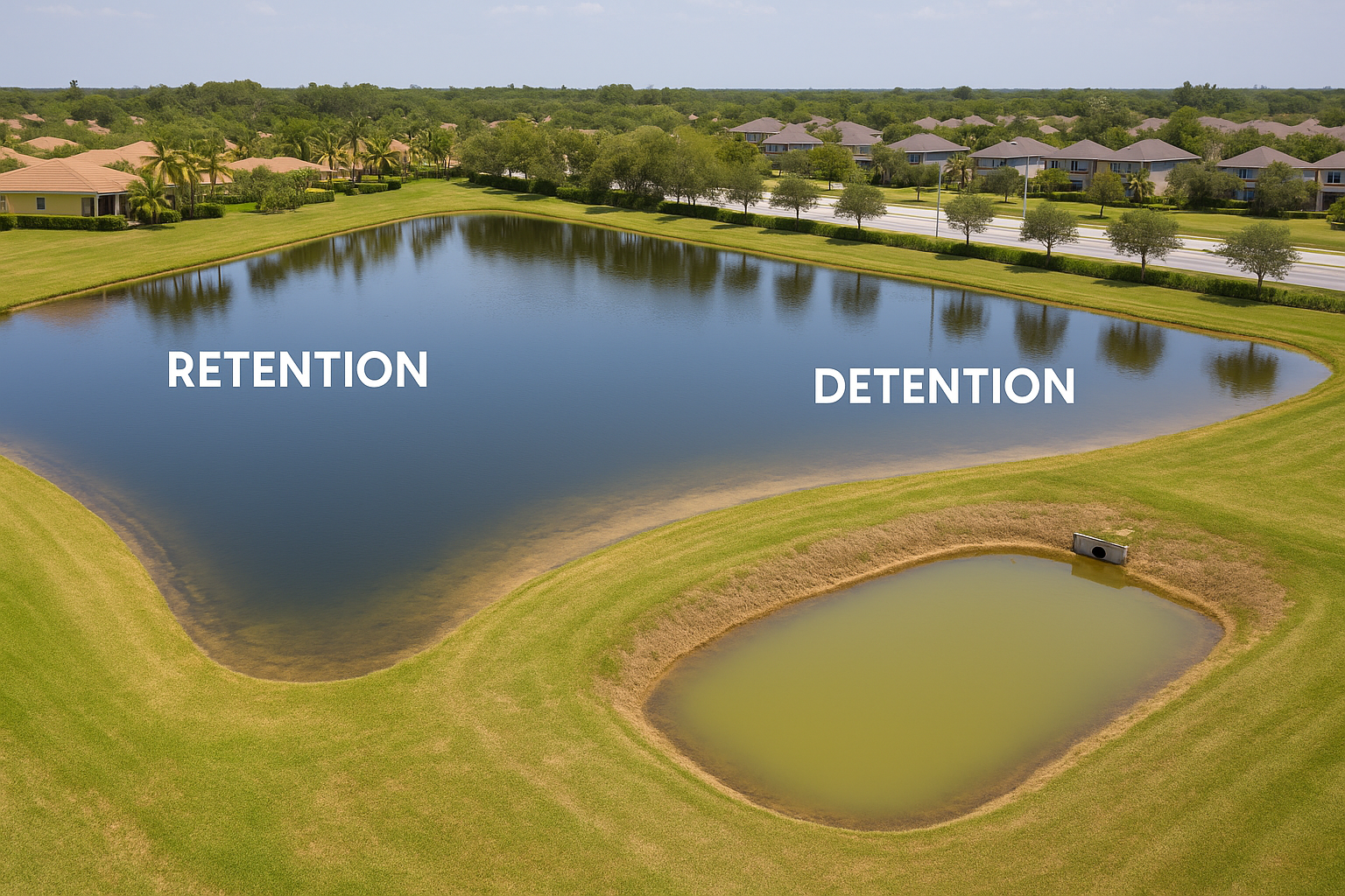 Florida Retention vs. Detention Pond Requirements