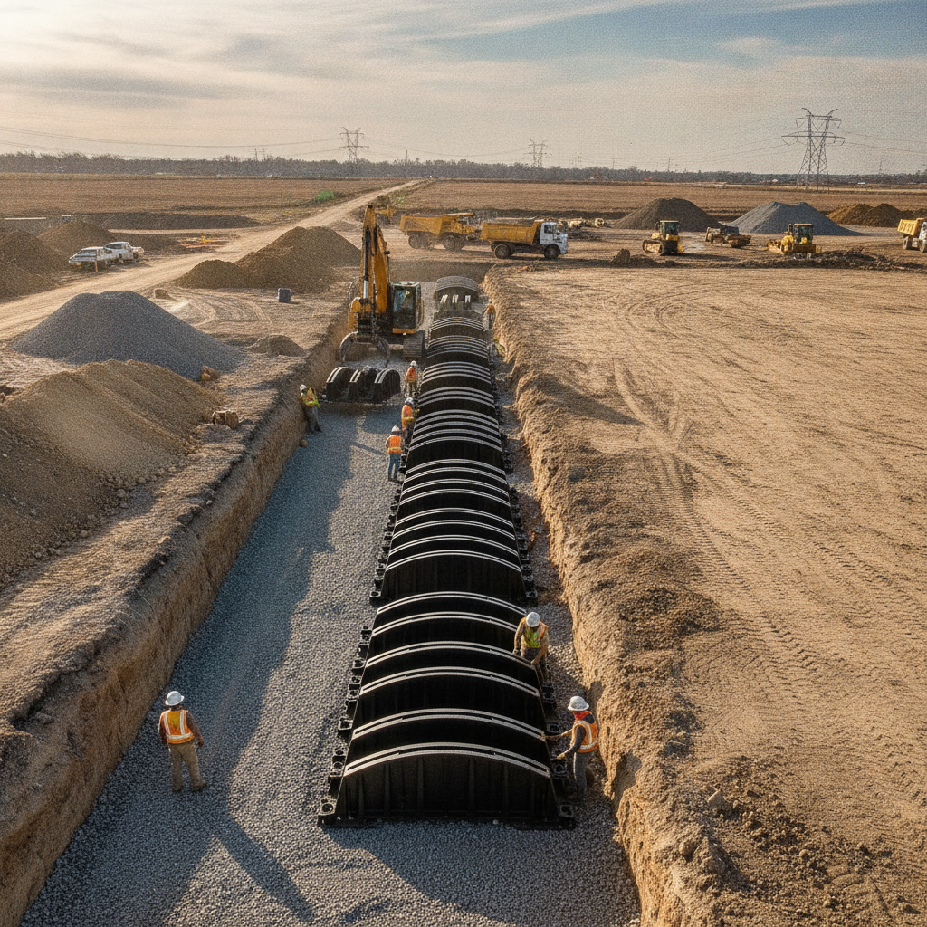 Data Center Underground Stormwater Chambers