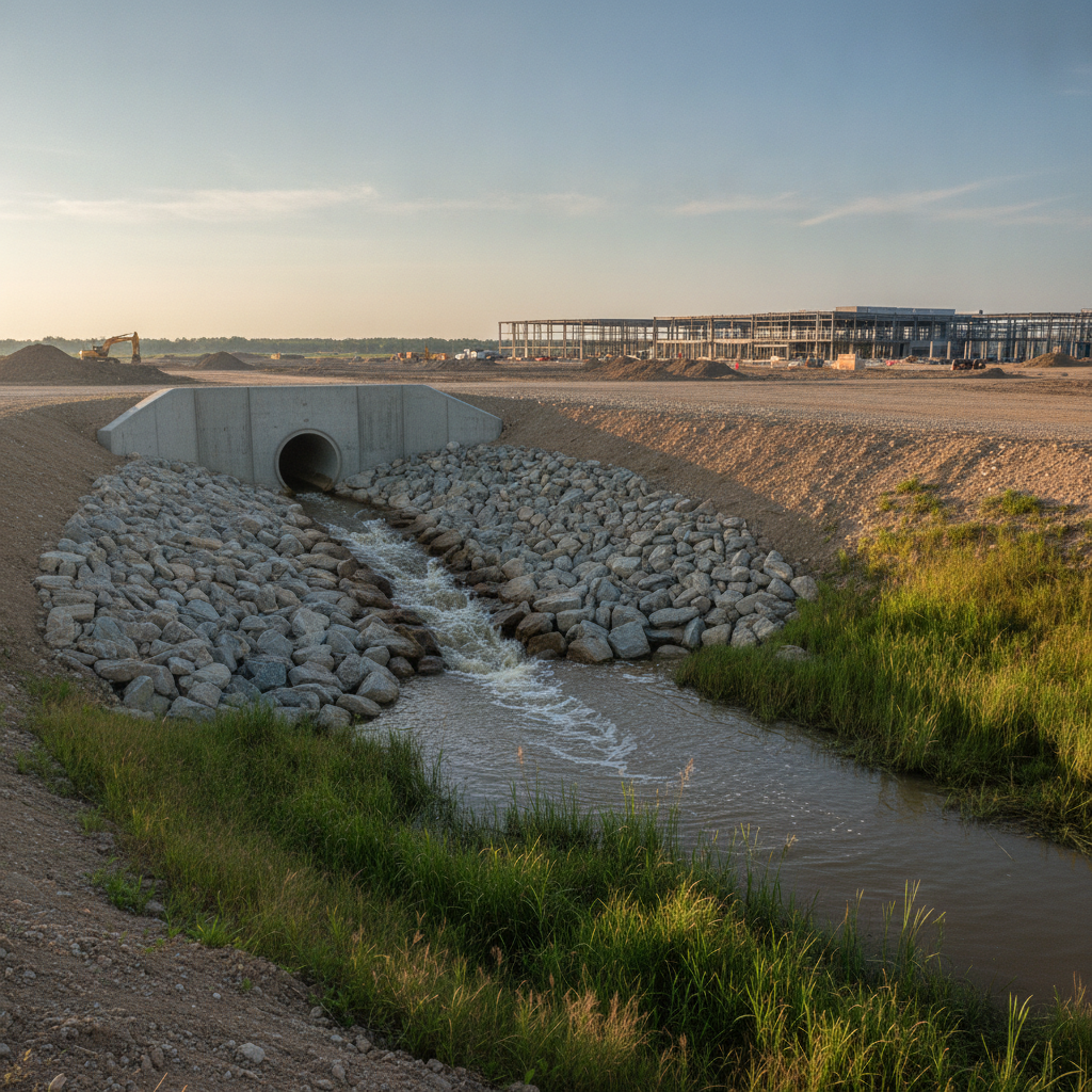 Stormwater Outfall Design for Data Center Campuses