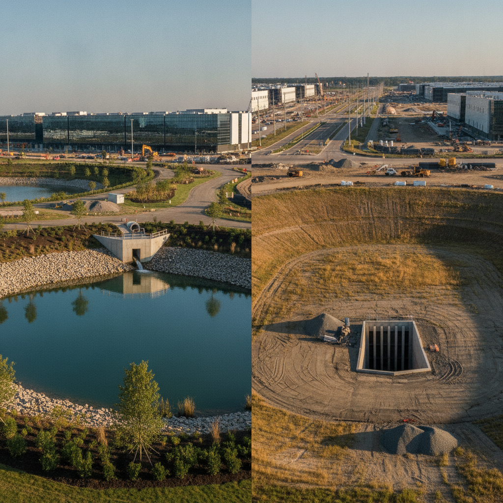 Selecting Between Wet and Dry Stormwater Ponds