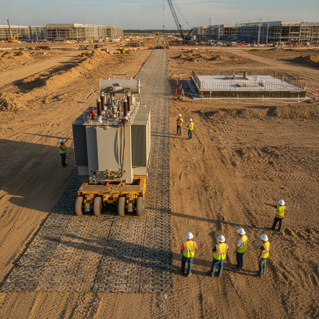 Rigging Routes for Data Center Generators and Transformers