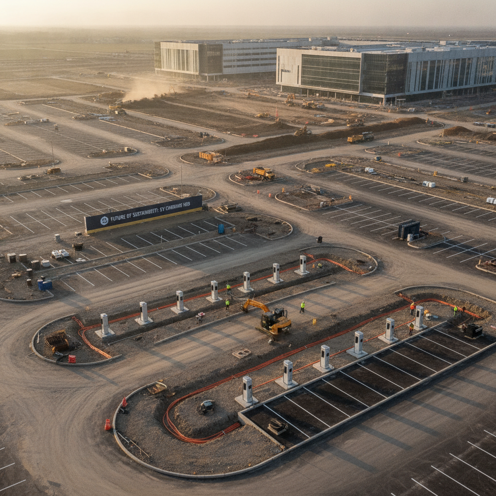 Electric Vehicle Charging Areas at Data Center Campuses