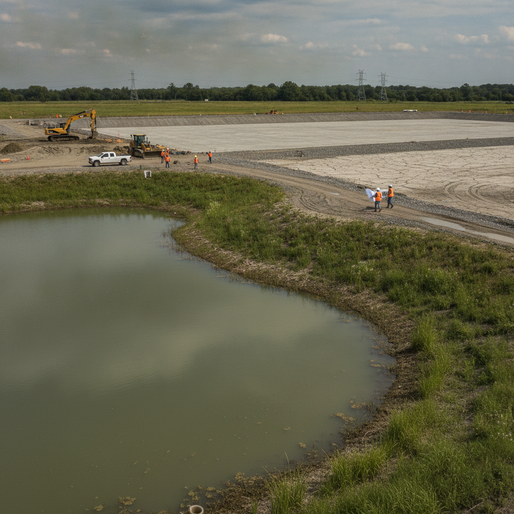 Data Center Stormwater Design: Dry Detention vs. Wet Retention Ponds
