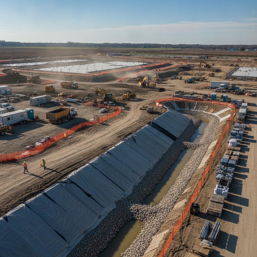 Protecting Data Center Sites From Off-Site Runoff During Earthwork