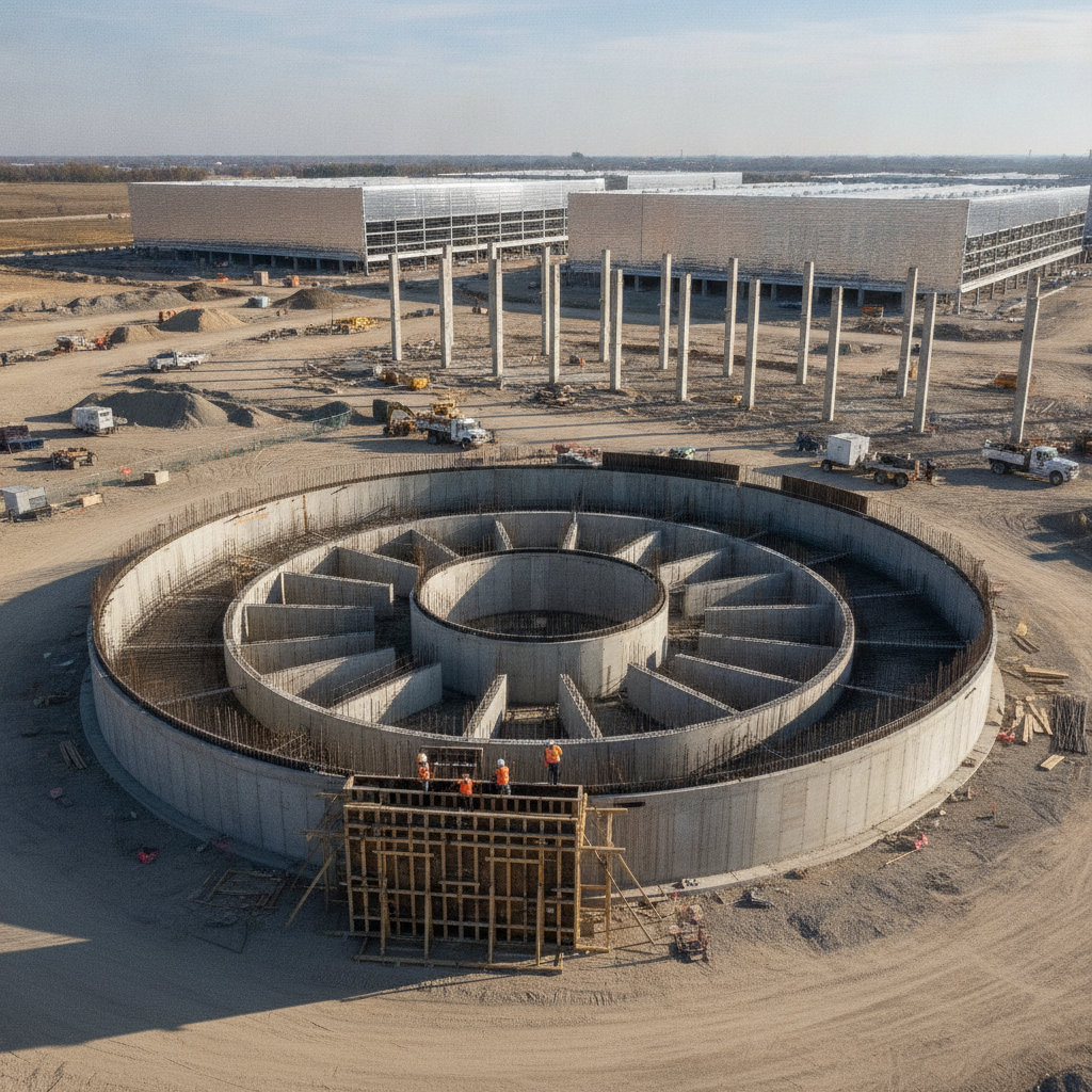 Cooling Tower Foundation Design for Data Center Campuses