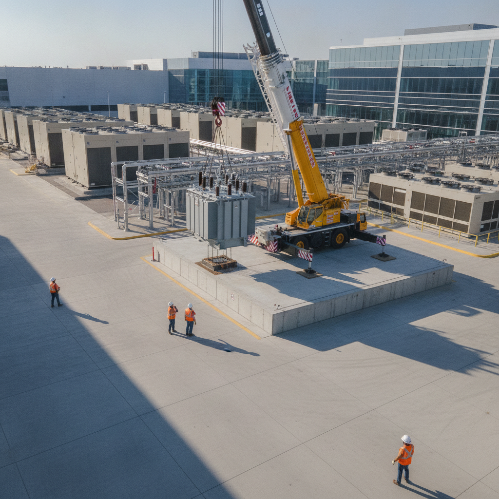Data Center Service Road Design for Equipment Yards