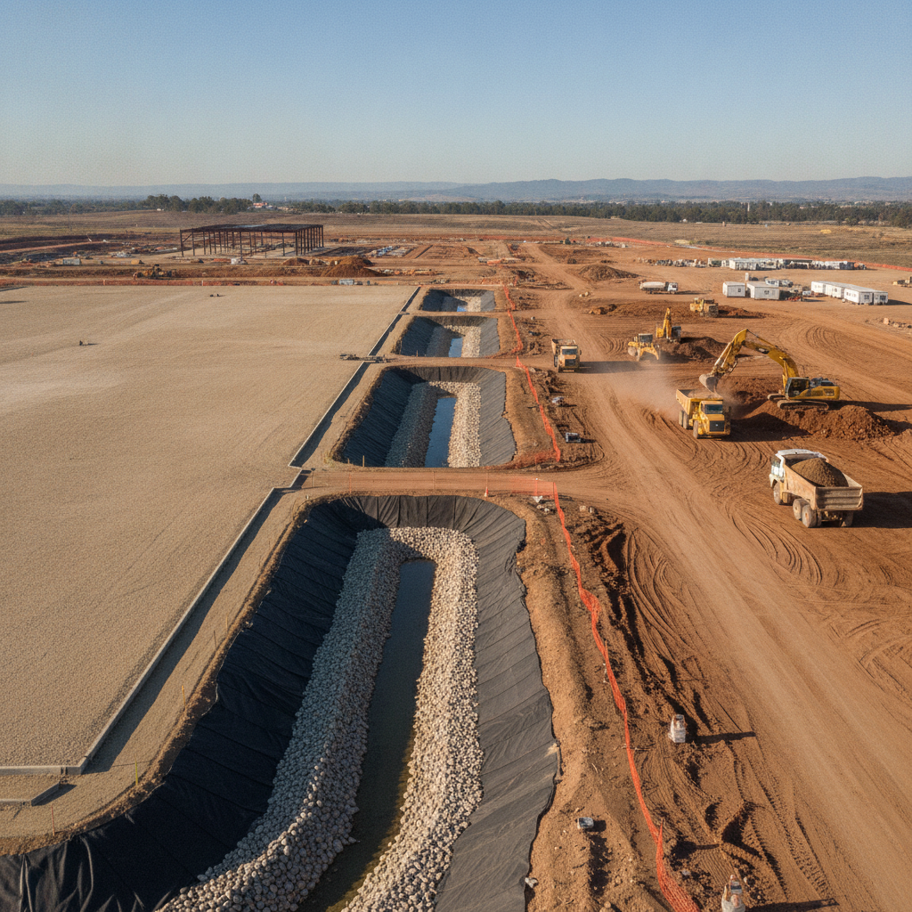 Data Center Earthwork Planning for Phased Construction