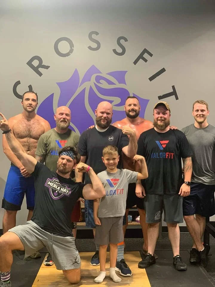 Meet Andrew (center, black shirt). Andrew was referred to ValorFit by the Department of Veterans Affairs because he was missing the connections he once had, we will help with that. Some of the CrossFit Merle Hay veterans helped us introduce Andrew into his first class last night, it was a good time. Veterans want to be a part of a team again and be involved with their community, but sometimes anxiety hinders that. So we will do things together, because that's how progress is made and barriers are broken down. Thank you to CrossFit Merle Hay for your continued support of all things ValorFit. Welcome Home Andrew. Stronger Together. #valorfit