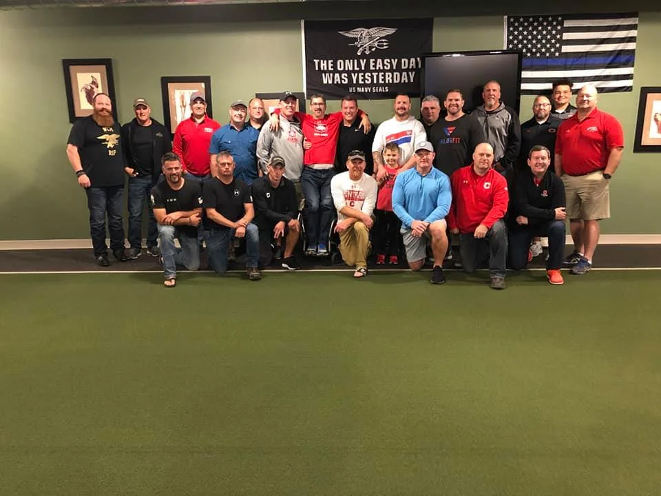 Last night was humbling. Last night Troy and Jesse were able to speak with a group of Central College alumni as they honored the life of their friend, former Navy Seal Bill Mulder. Bill served 20 years in the Navy, and 6 months after he retired he lost his life to mental illness. These conversations aren't easy to have, but these conversations are who we are and wanted to let these men know that they don't have to suffer in silence, so we extended our hands to them. Blaming themselves will not bring their friend back. It's now about honoring Bill's legacy and being open about the struggle. Thank you to Travis Sterling for allowing us the opportunity to continue to honor your friend. No one person is more important or stronger than a community of people. Stronger Together. #valorfit