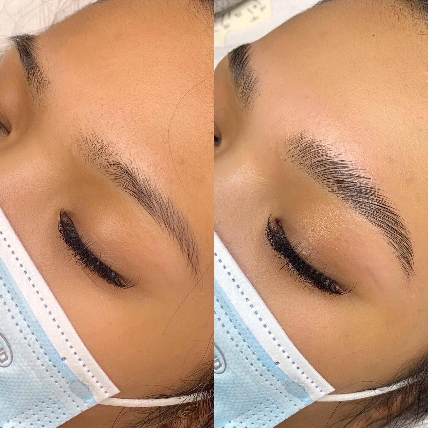 Fluffy brows are just an appointment away 🤩 swipe ⇾ for after video 😍
&mdash;&mdash;
Always accepting new brow clients 🤍 Brow Lami comes with a free aftercare kit! Lasts anywhere from 4-8 weeks.
