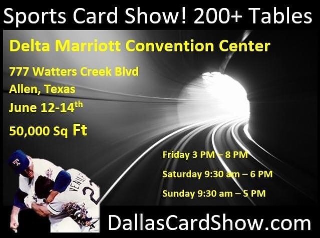 Hope to see some of you this weekend in Allen, TX! It&rsquo;s going to be a great event! We will be there Friday-Sunday! #mm7sportscards