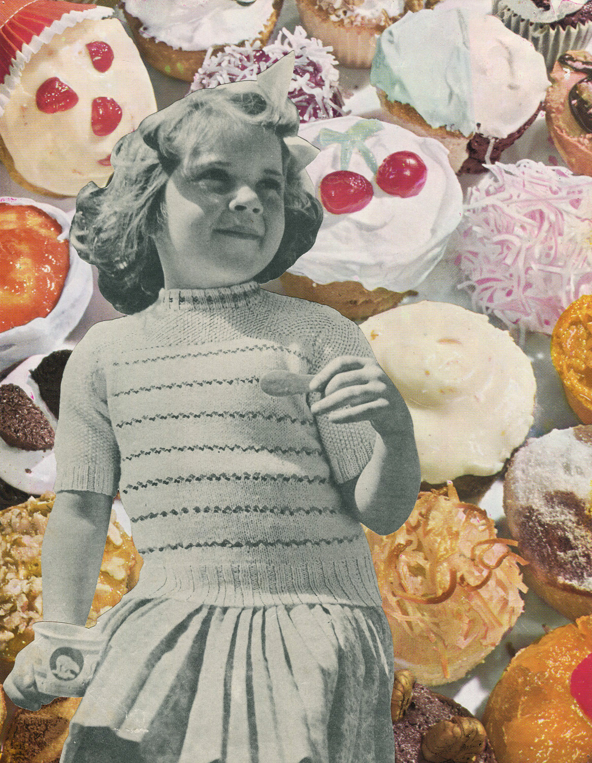 Trim With Coloured Sugar #4, 2015, collage, found paper