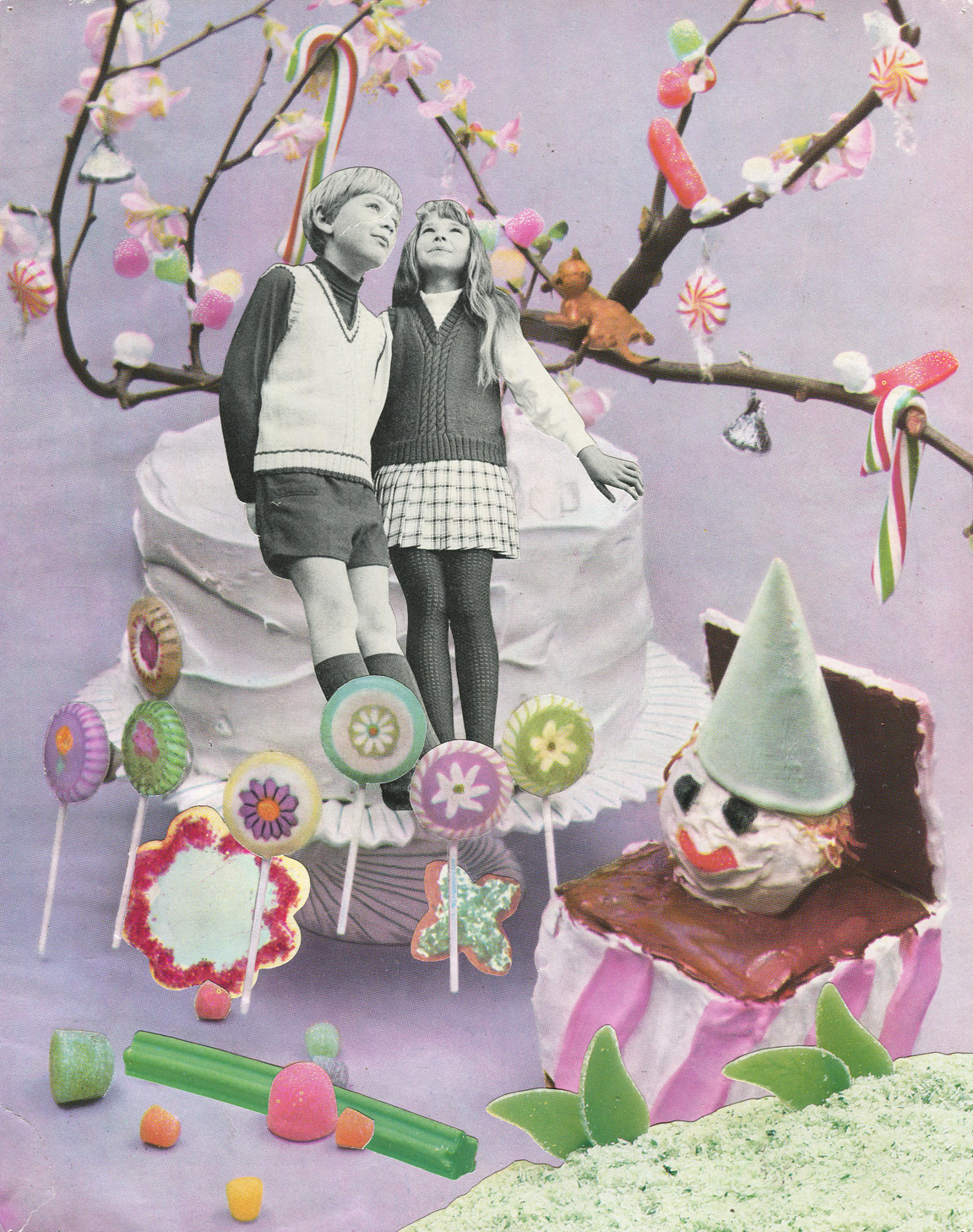 Trim With Coloured Sugar #8, 2015, collage, found paper
