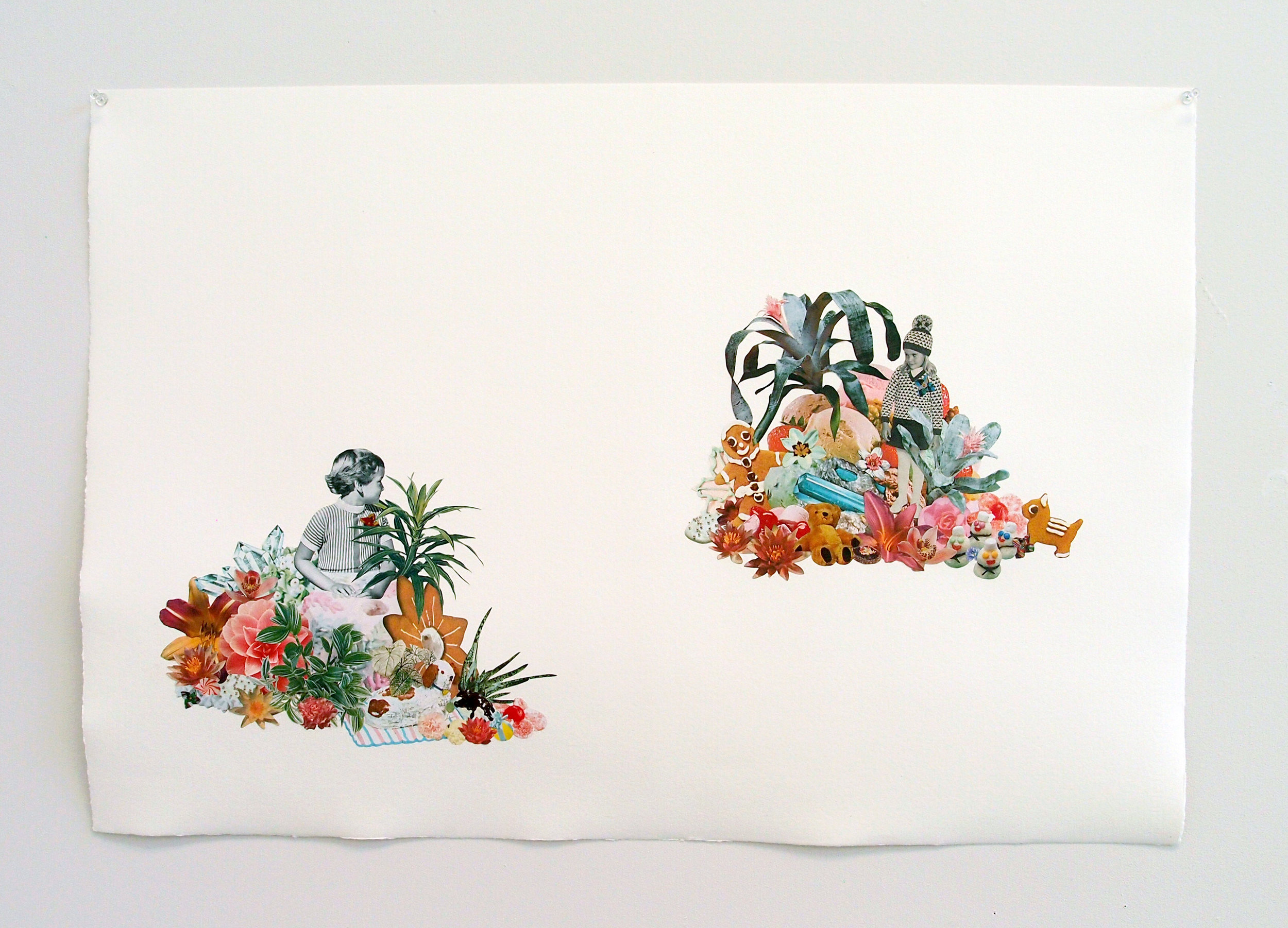 Assemble Gingerbread World, 2015, collage, found paper on Hahnemühle paper, 530mm x 780mm