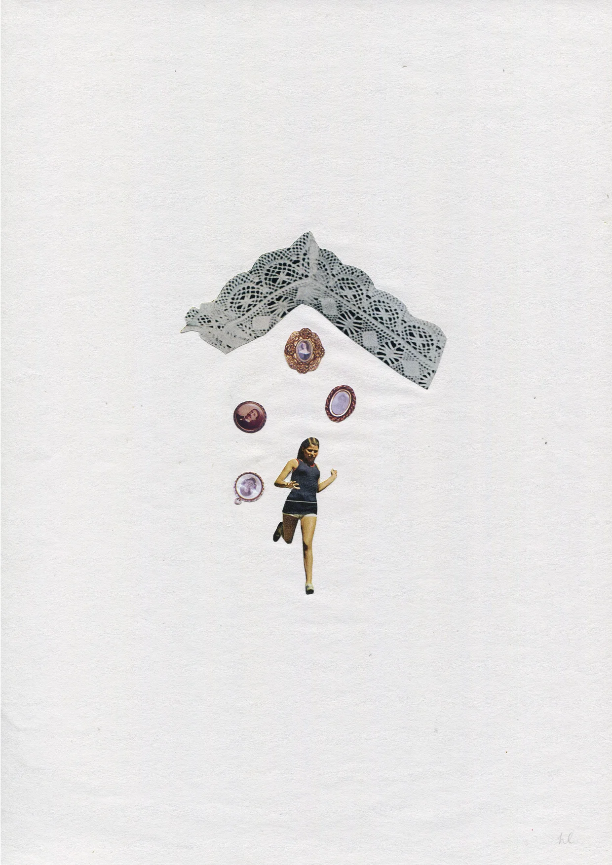 Schools out for Summer #4, 2017, collage, found paper