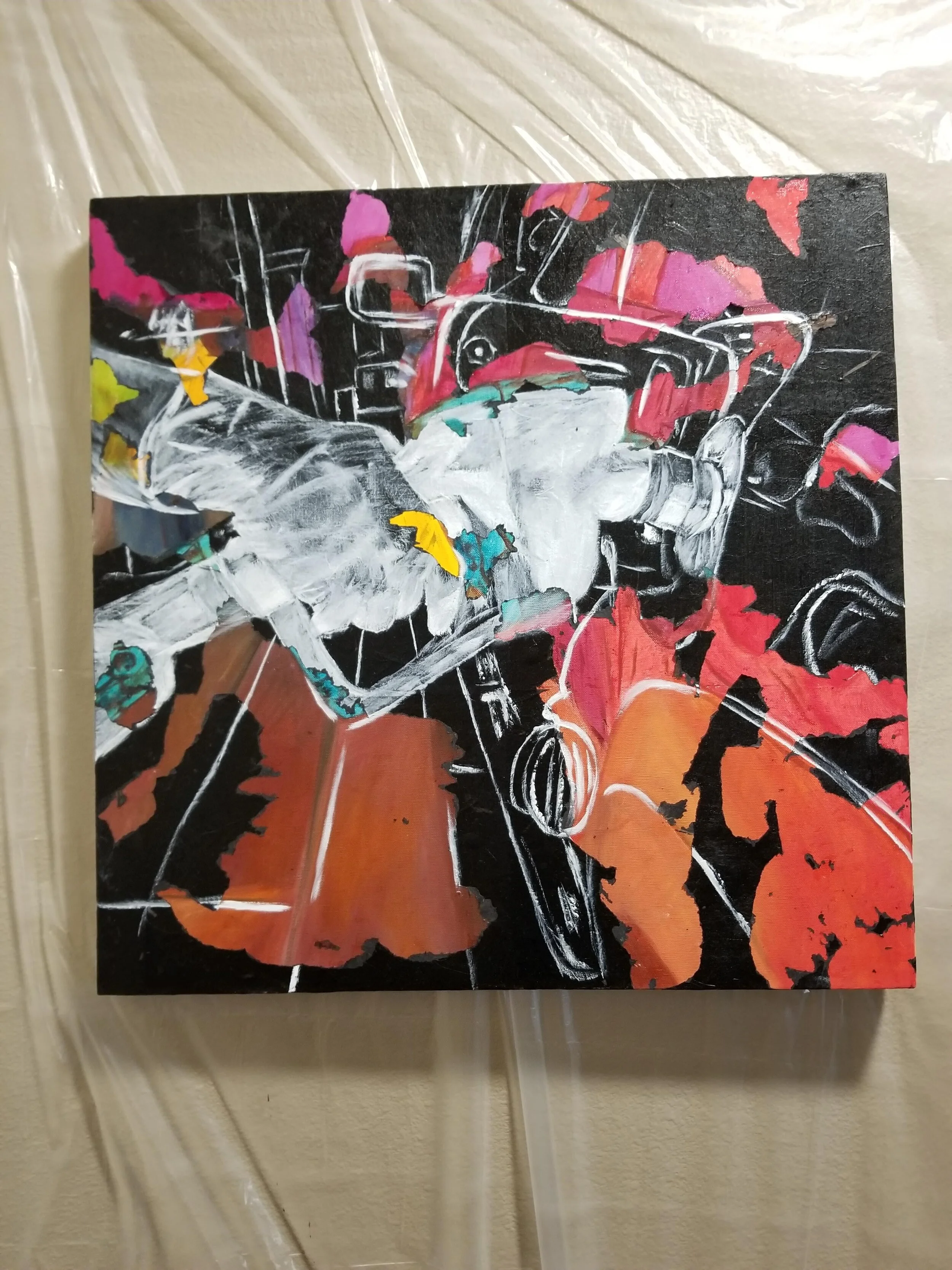 Progress on the Gas Pump Painting