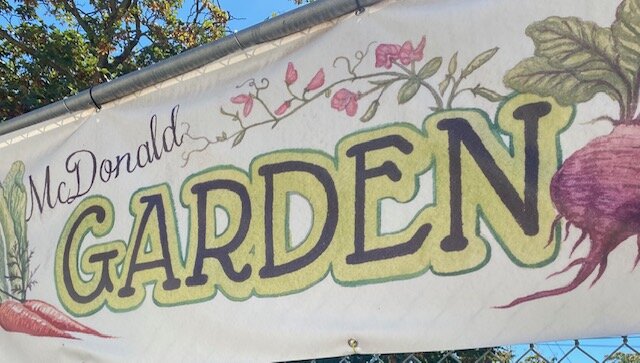 Garden Sign Hand Painted by McDonald Dad