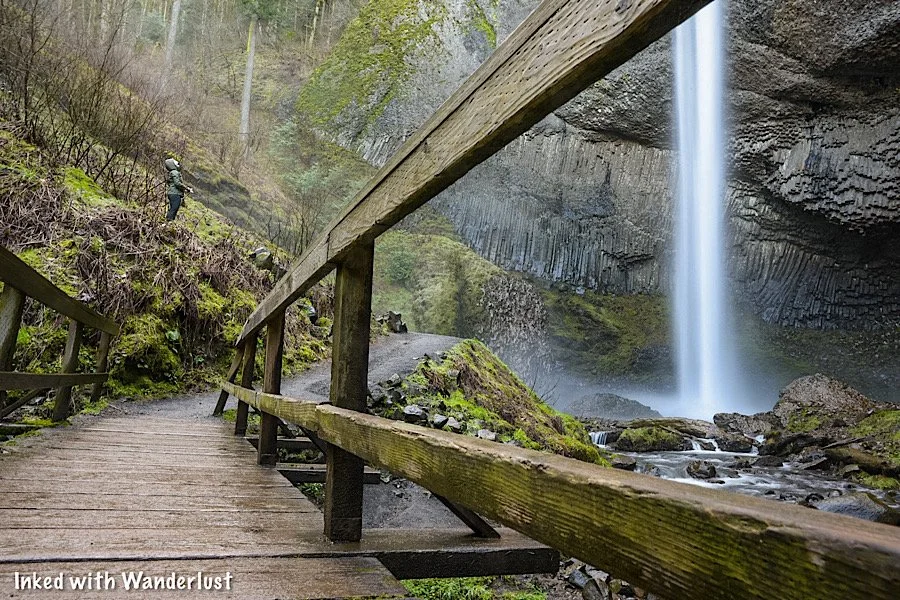 Latourell Falls A Stunning Waterfall Near Portland Oregon — Inked with