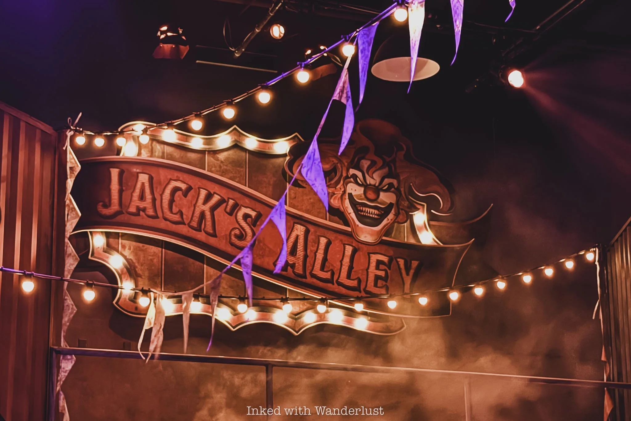 A sign inside Jack's Alley Bar at Universal Horror Unleashed.