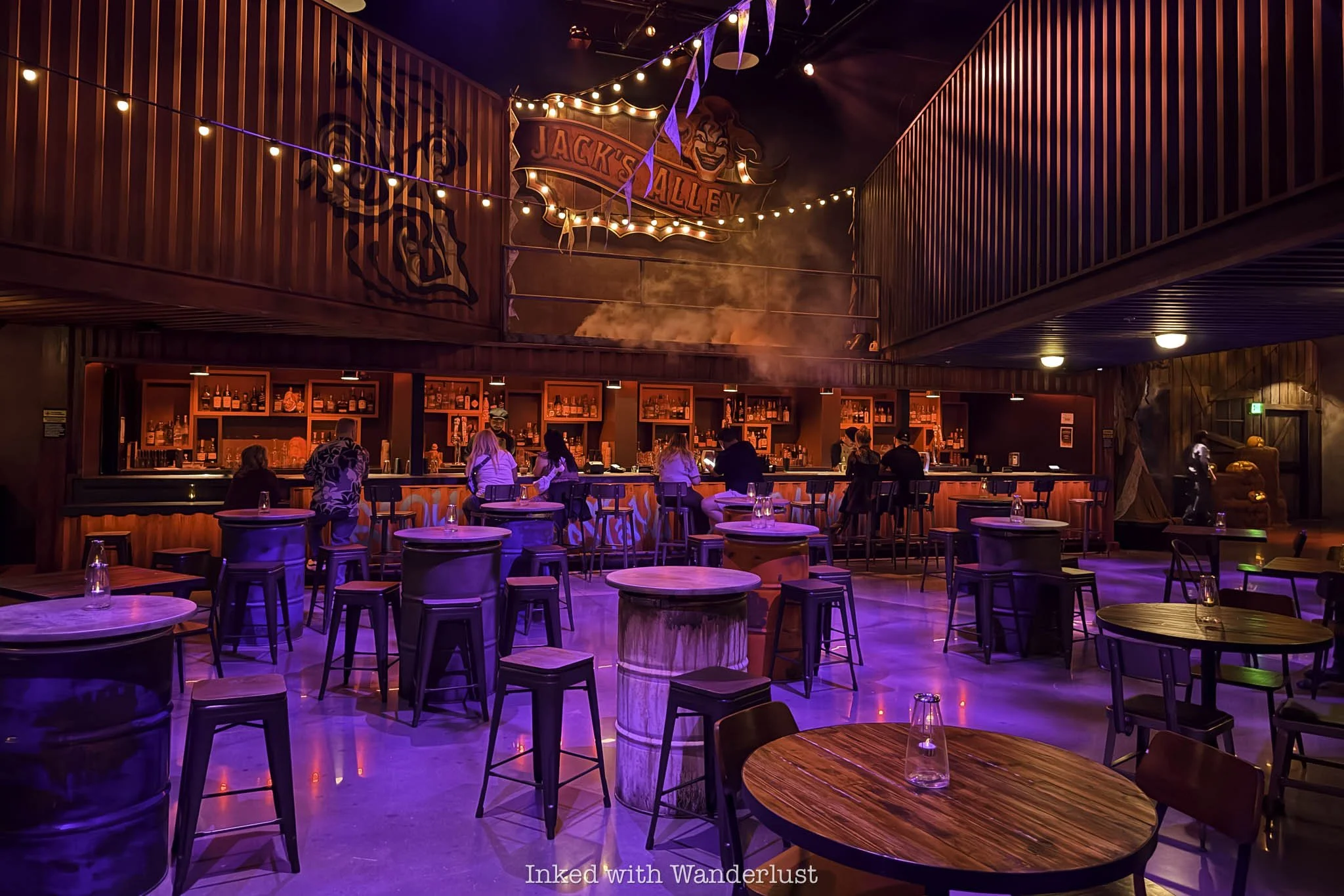 Inside Jack's Alley Bar at Universal Horror Unleashed.